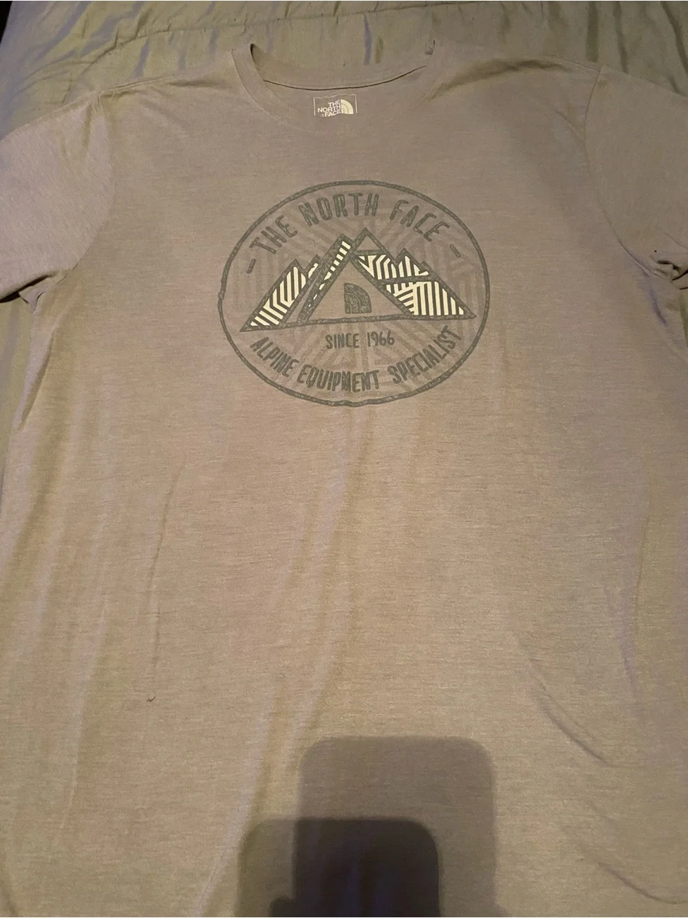 The North Face Men's Short Sleeve Logo Tee - Mustard Yellow and Gray